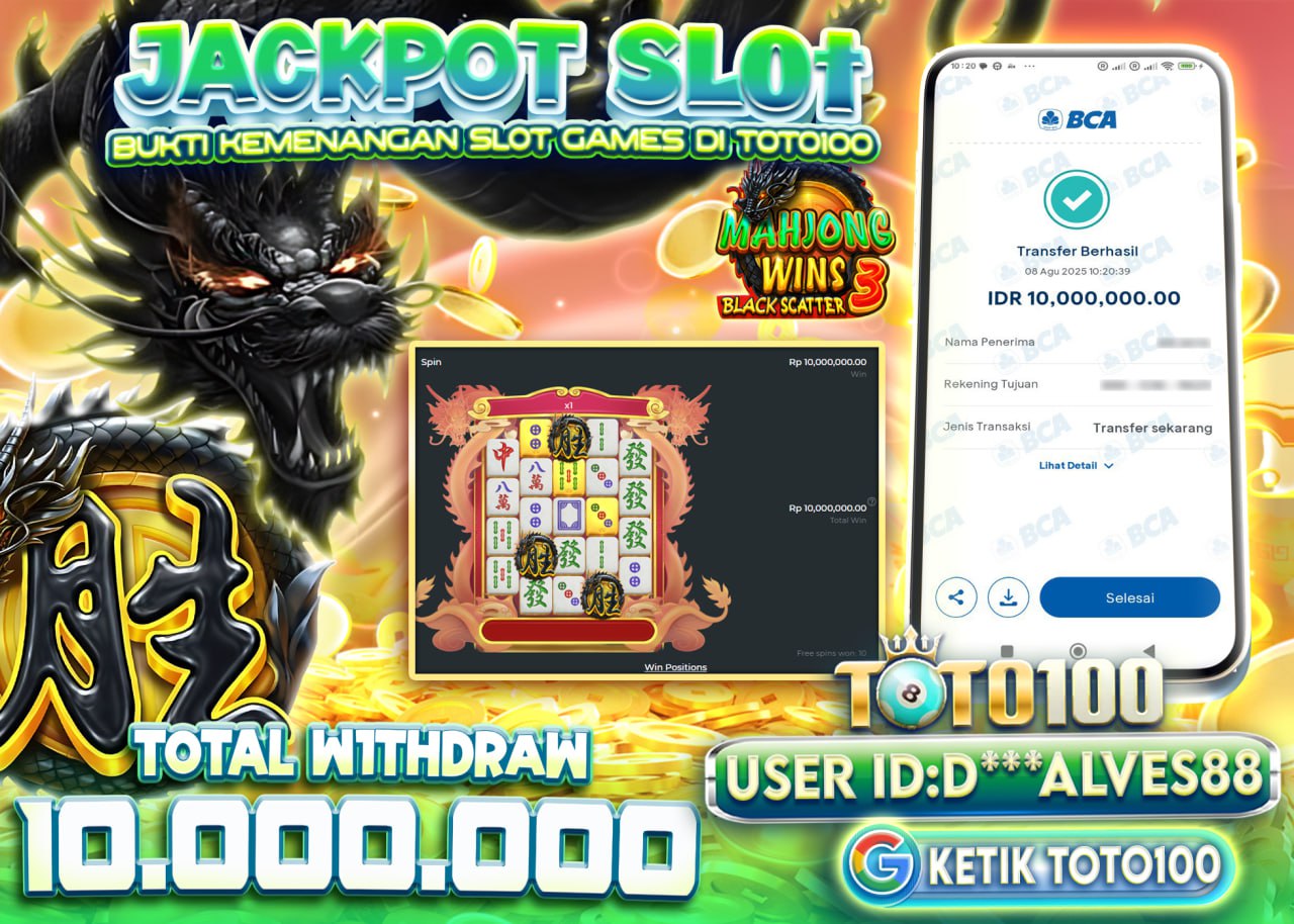 D***ALVES88 JACKPOT SLOT MAHJONG WINS 3 Rp.10.000.000 - LUNAS