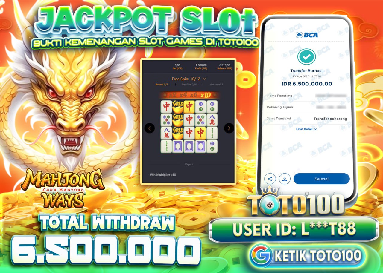 L***T88 JACKPOT SLOT MAHJONG WAYS Rp.6.500.000 - LUNAS