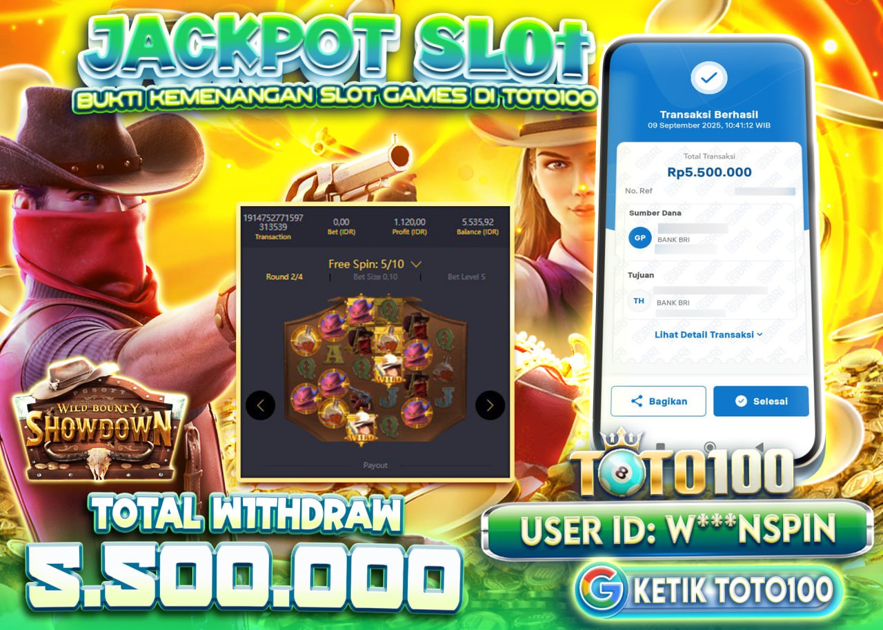 W***NSPIN JACKPOT WILD BOUNTY SHOWDOWN Rp 5.500.000 - LUNAS