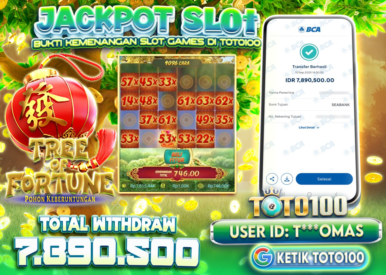 T***OMAS JACKPOT TREE OF FORTUNE Rp 7.890.500 - LUNAS