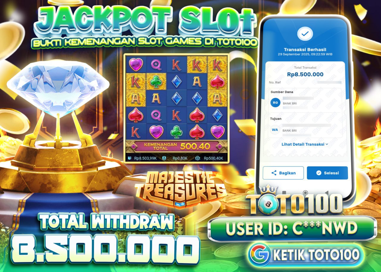 C***NWD JACKPOT MAJESTIC TREASURES Rp 8.500.000 - LUNAS